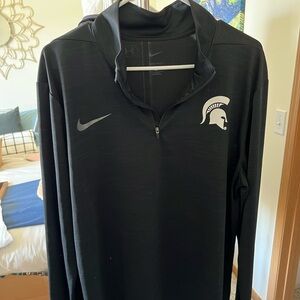 Nike Black MSU Quarter-Zip Pullover